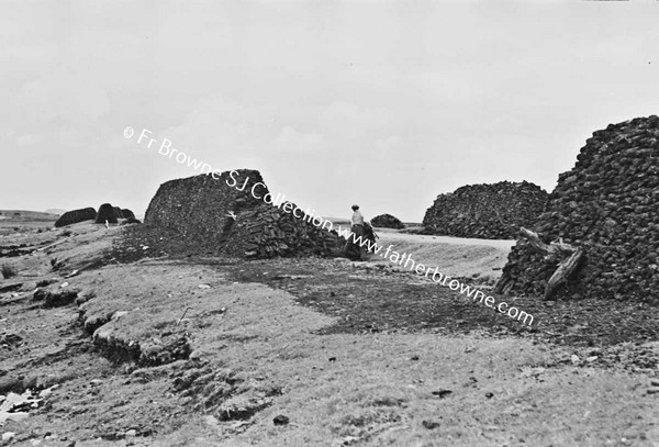 BOG SCENES NEAR BALLINROBE STACKING TURF